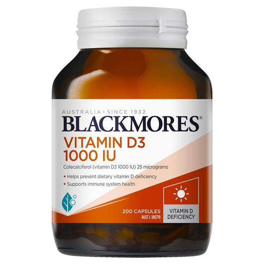 Blackmores 維生素 D3 1000IU 骨骼健康一天一粒 200 粒膠囊