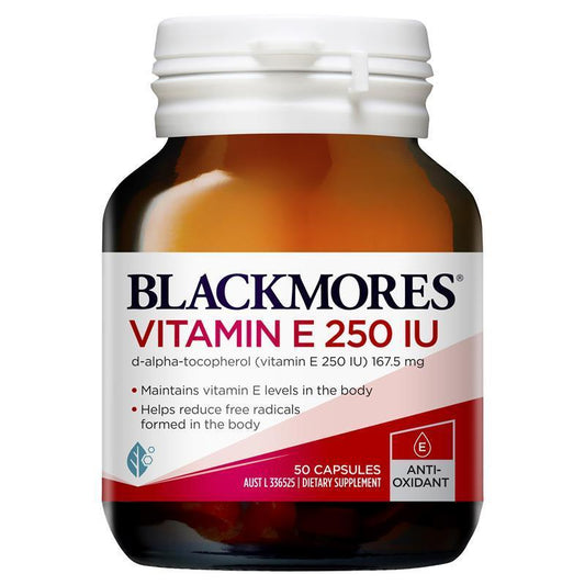 Blackmores 維生素 E 250IU 膽固醇健康 50 粒膠囊