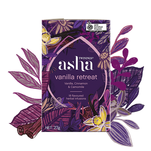 Twinings Asha Vanilla Retreat 肉桂和甘菊茶袋 18 包 (有機)