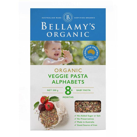 Bellamy's 貝拉米8個月以上寶寶有機素食字母意大利面 200g
